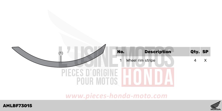 WHEEL STRIPE *YELLOW 1* de Hornet 750 GRAPHITE BLACK (NHB01) 2023